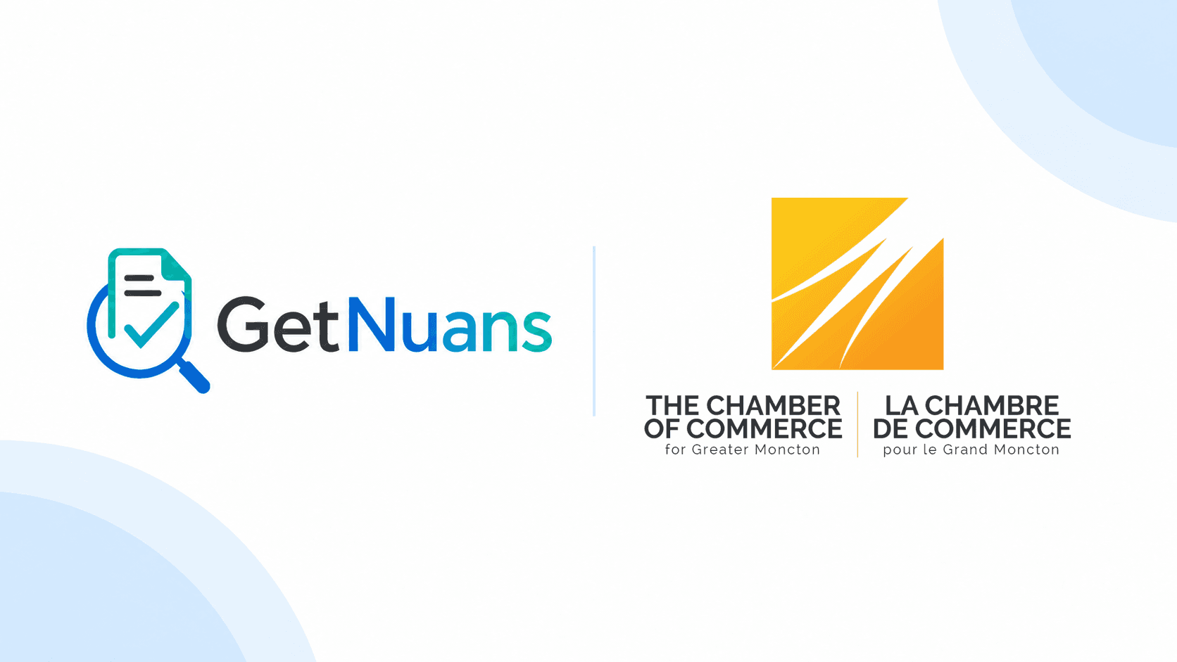 GetNuans and Chamber of Commerce for Greater Moncton logos