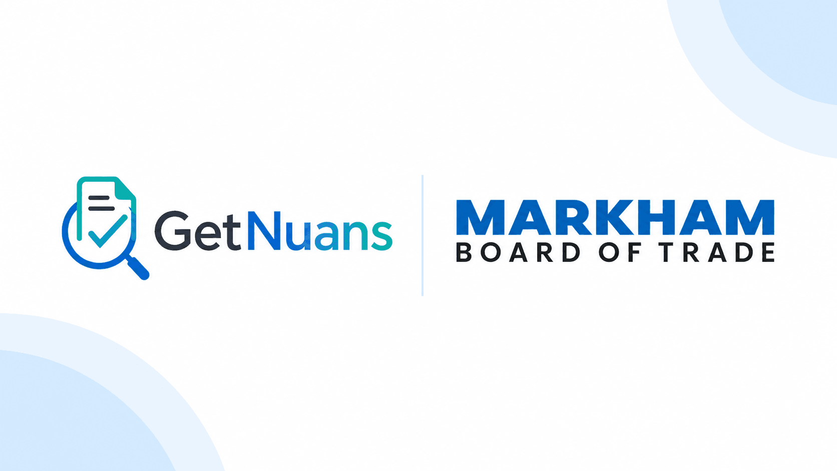 GetNuans and Markham Board of Trade logos